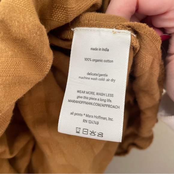 Mara Hoffman Swim Lexi Woven Cotton Midi Dress Trench Tan Brown Size Small - Picture 10 of 14